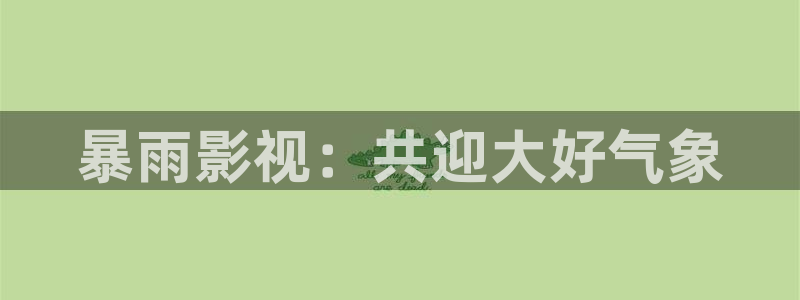 超碰在线视频免费看：暴雨影视：共迎大好气象